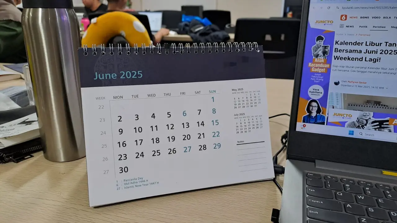 Kalender Libur dan Cuti Bersama Juni 2025