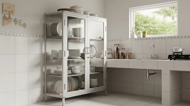 Lemari Dapur Aluminium Full Kaca