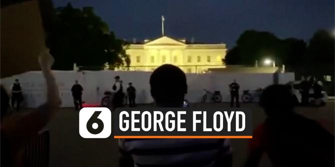 VIDEO: Gedung Putih Didatangi Ratusan Pengunjuk Rasa Kematian George Floyd