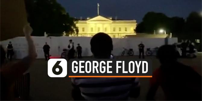 VIDEO: Gedung Putih Didatangi Ratusan Pengunjuk Rasa Kematian George Floyd
