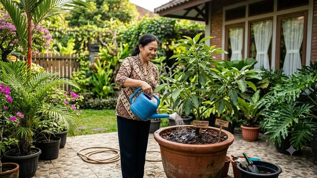 Cara Menanam Alpukat agar Tidak Terlalu Tinggi/AI Generated