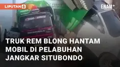 Truk pengangkut semen mengalami rem blong di Pelabuhan Jangkar, Situbondo. Insiden ini terjadi pada Jumat (20/9/2024) pukul 08.00 WIB