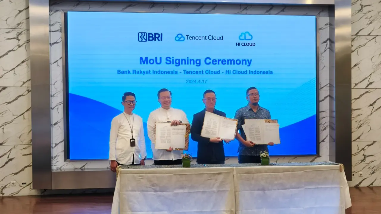Perkuat Kapabilitas Digital, BRI Jalin Kerja Sama dengan Tencent Cloud dan Hi Cloud Indonesia