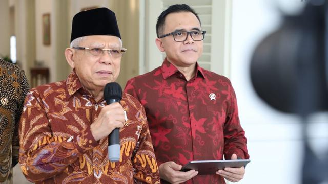 Wakil Presiden Ma'ruf Amin meluncurkan Mal Pelayanan Publik (MPP) Digital di Istana Wakil Presiden, Jakarta, Selasa (20/6/2023). pada pada tahap awal MPP Digital diterapkan di 21 MPP kabupaten dan kota. (Dok PANRB)