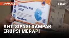 ANTISIPASI DAMPAK ERUPSI MERAPI, PETUGAS BPBD KIRIM 120 RIBU MASKER UNTUK WARGA LERENG MERAPI