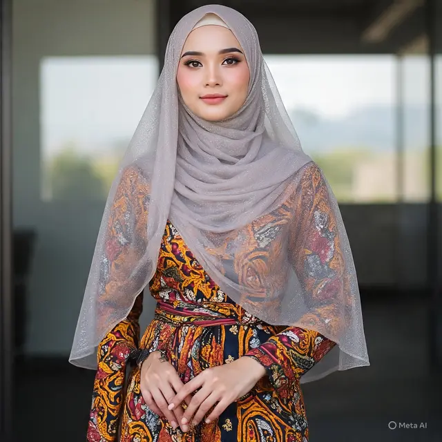 Model Gamis Batik Kondangan Terbaru