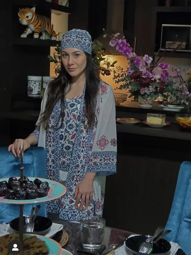 Wulan Guritno di kediamannya