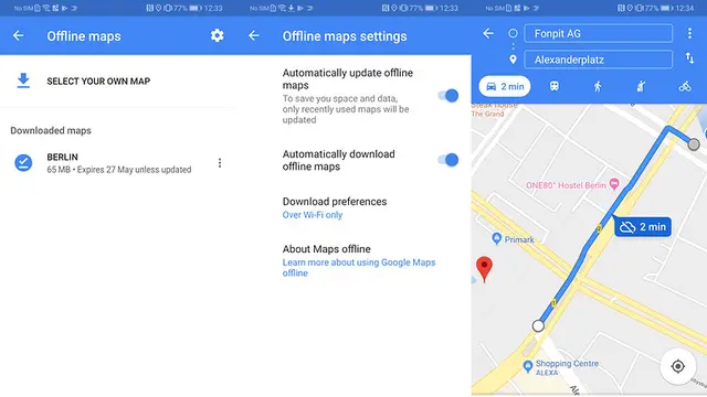 Ilustrasi Cara Akses Google Maps Secara Offline (sumber: AndroidPit)