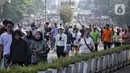 Momen Hari Bebas Kendaraan Bermotor atau car free day (CFD) di Jakarta kali ini, Minggu (8/6/2025) masih dalam suasana libur Hari Raya Idul Adha 1446 Hijriah atau 2025 Masehi. (Liputan6.com/Angga Yuniar)