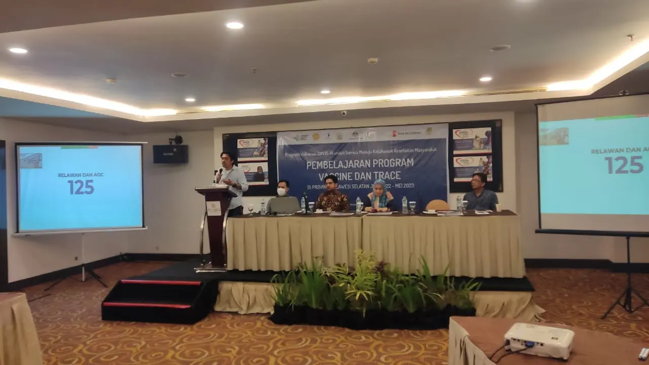 Penutupan program vaksin Covid-19 oleh AIHSP bersama STC dan SCF (Liputan6.com/Fauzan)