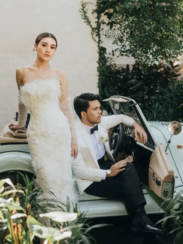 Aaliyah Massaid saat Prewedding Bertema Klasik Broadway. [@morden.co]