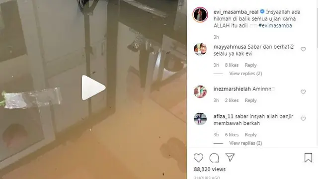 Unggahan Evi Masamba di Instagram. (Foto: Dok. Instagram @evi_masamba_real)