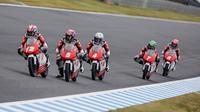 Pebalap Astra Honda Racing Team, Gerry Salim (4), membidik podium pada balapan Asia Talent Cup seri terakhir di Sirkuit Sepang, Malaysia. (Astra Honda Racing Team)
