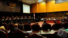 Sidang sengketa Pilpres 2014 kembali digelar di Mahkamah Konstitusi, Jakarta, Senin (11/8/2014) (Liputan6.com/Andrian M Tunay)