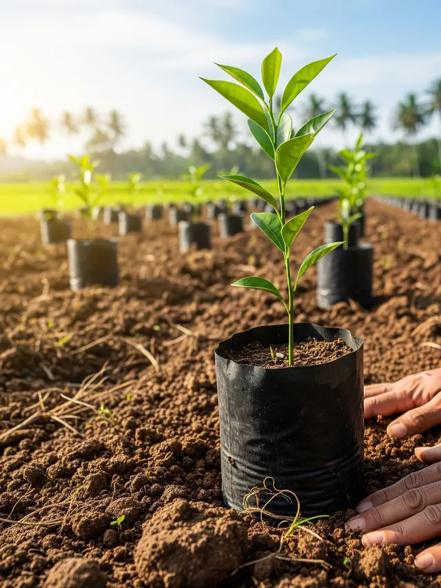 Menanam Jeruk di Polybag