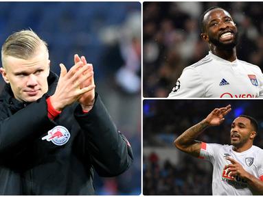 Menyambut bursa transfer Januari 2020, Manchester United tampaknya telah mengincar beberapa pemain untuk menambah kekuatan The Red Devils. Berikut Erling Haaland dan 4 pemain lain incaran Manchester United pada bursa transfer 2020.(kolase foto AFP)