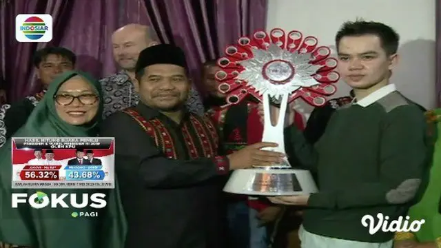 Fauzul Abadi sandang gelar duta budaya dari  bupati Bener Meriah usai menyabet juara pertama Lida 2019.