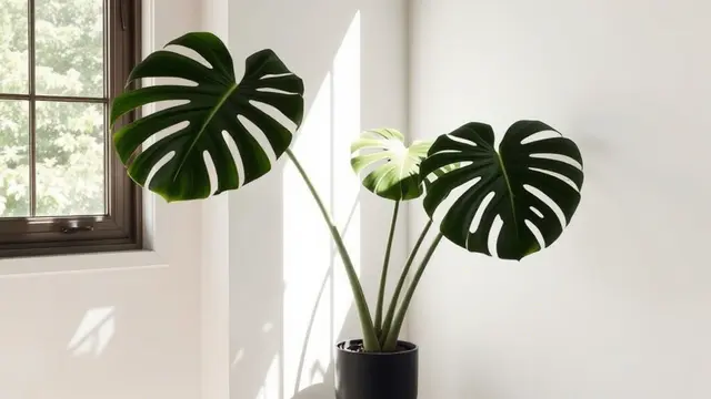 penempatan monstera menurut feng shui (ilustrasi by qwen.ai)