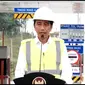 Presiden Jokowi meresmikan jalan tol ruas Pekanbaru-Padang seksi Pekanbaru-Bangkinan, di Kabupaten Kampar, Provinsi Riau.