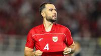 Pemain Timnas Indonesia, Jordi Amat melakukan selebrasi setelah mencetak gol ke gawang Chinese Taipei saat laga FIFA Matchday di Stadion Gelora Bung Tomo (GBT), Surabaya, Jumat (05/09/2025). (Bola.com/Abdul Aziz)