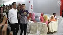 Presiden Joko Widodo  saat menghadiri acara batik kemerdekaan di Stasiun MRT Bundaran HI, Kamis (1/8/2019). Dalam kesempatan tersebut Jokowi berharap batik bisa dikembangkan sebagai sebuah brand. (Liputan6 com/Angga Yuniar)