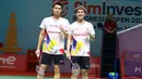 Kevin Sanjaya/Marcus Gideon pun memenangkan laga dan lolos ke babak perempatfinal untuk kembali menantang pasangan Malaysia, Ong Yew Sin/Teo Ee Yi yang sebelumnya mereka kalahkan di babak semifinal Indonesia Masters 2021. (Dok. PBSI)