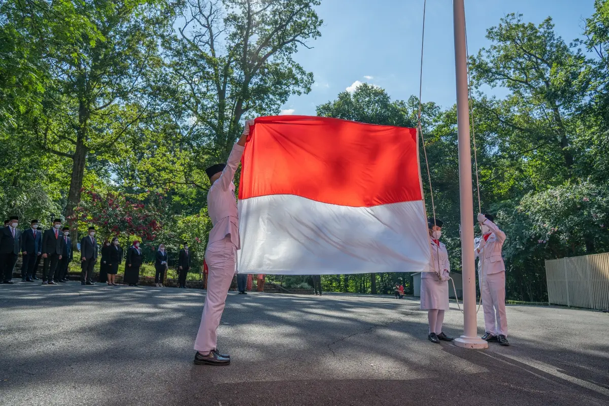 Peringatan Hut ke-75 RI di KJRI Washington DC, Amerika Serikat. (Dok KBRI Washington DC)