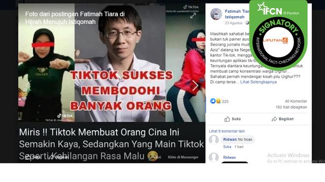 Cek Fakta Klaim Tiktok Salurkan Keuntungan Untuk Cuci Otak Muslim Uighur Adalah Informasi Sesat Cek Fakta Liputan6 Com
