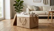 DIY Keranjang Laundry dari Kardus, Alternatif Penyimpanan yang Kreatif dan Estetik
