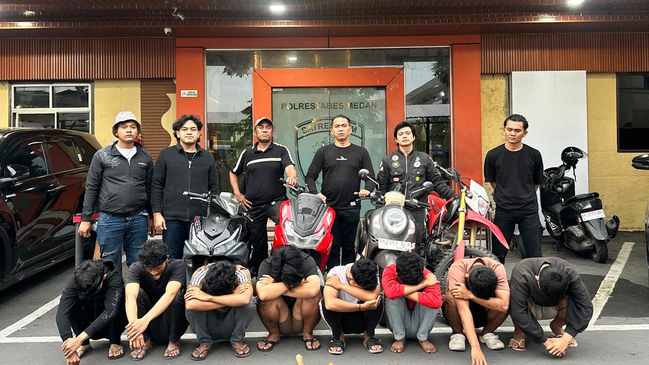Bentrokan Empat Geng Motor Pecah di Medan