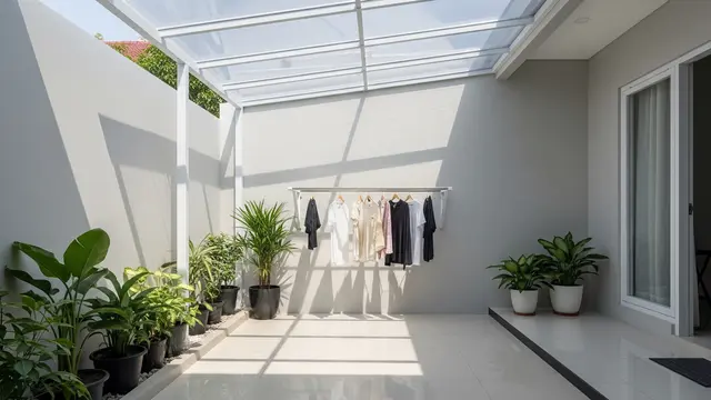 15 Model Penutup Jemuran Belakang Rumah yang Tetap Dapat Sinar Matahari