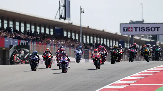 Foto: Diuntungkan Insiden Marc Marquez Tabrak Miguel Oliveira, Francesco Bagnaia Juara Seri Pembuka MotoGP 2023 di GP Portugal