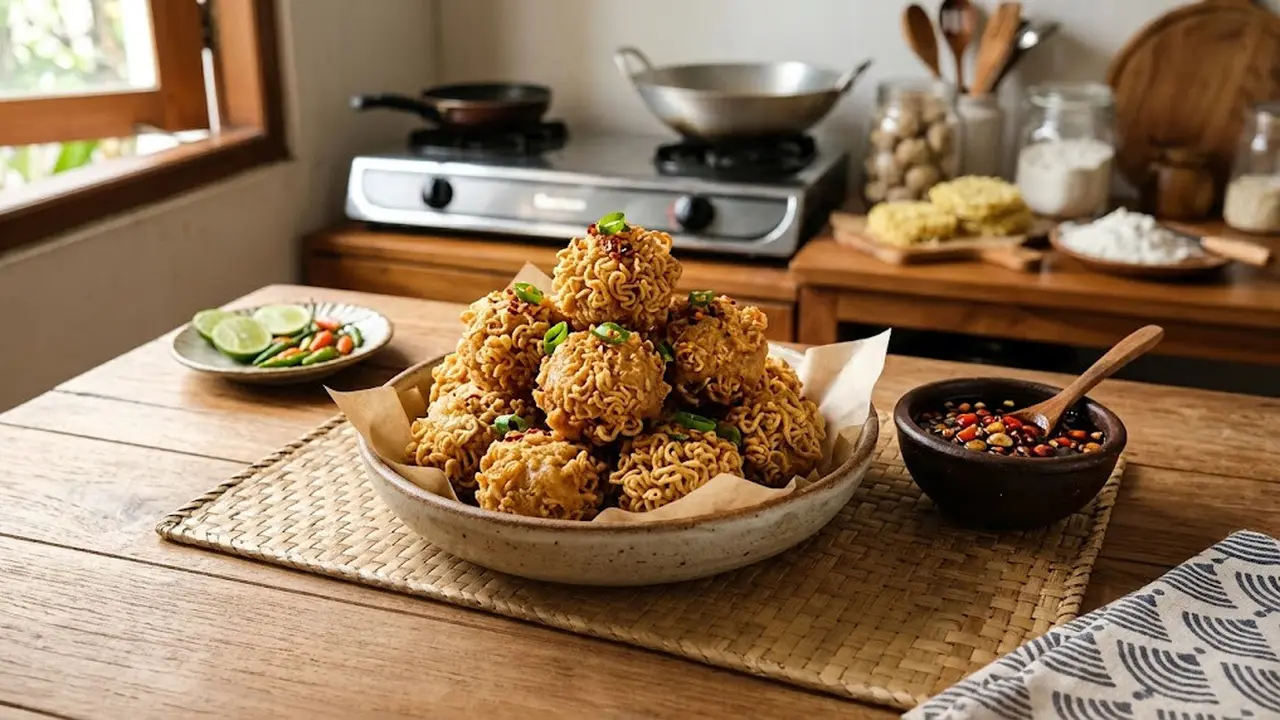 Resep Pentol Mie Crispy/AI Generated