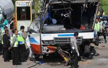 Tim Technical Analysis Accident Polri cek kondisi bus Rukun Sayur