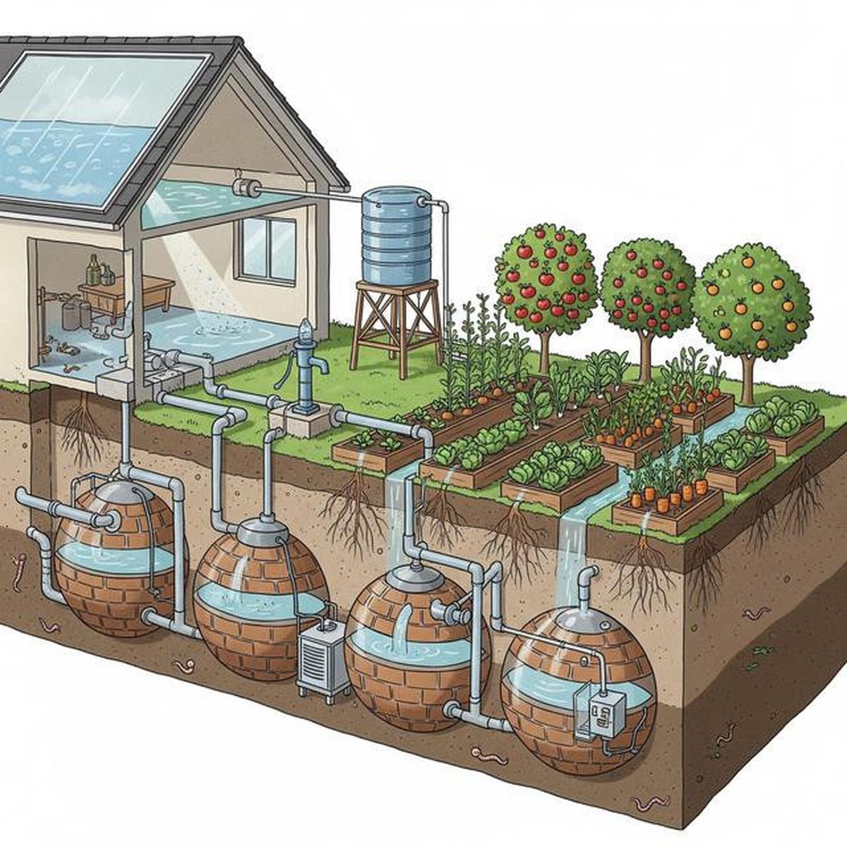 7 Model Penampung Air Hujan untuk Rumah dengan Kebun Produktif