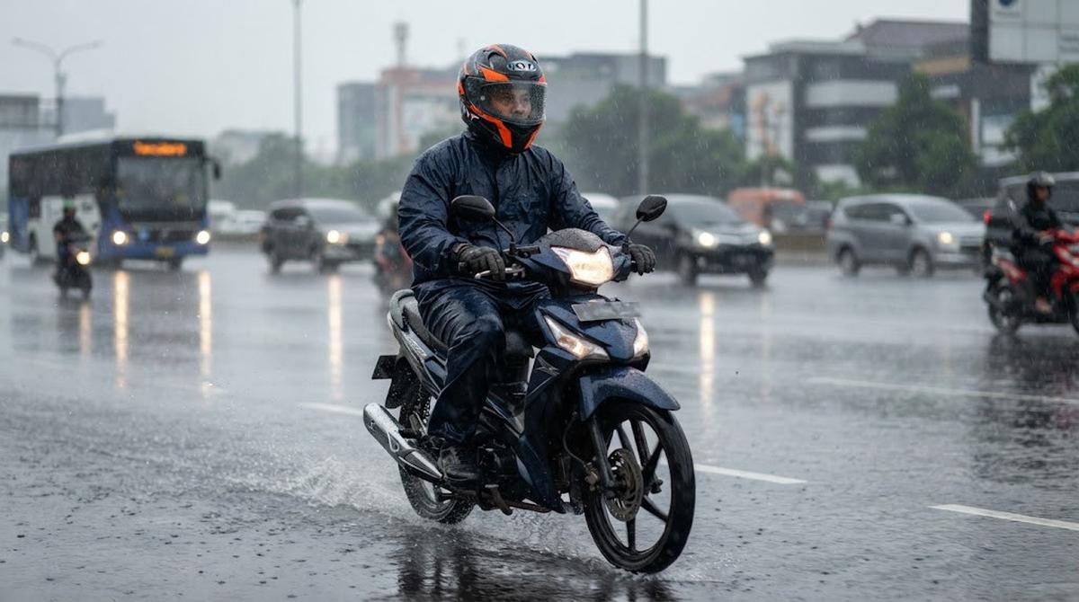 Berkendara saat hujan