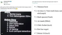 Teka-teki penugasa ospek (Sumber: Twitter/schfess)