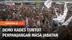 Unjuk rasa digelar kepala desa dari berbagai daerah di depan Gedung DPR-MPR RI, Jakarta, Selasa (17/01) pagi. Dalam aksinya, para Kepala Desa menuntut perpanjangan masa jabatan.