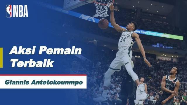 Berita video deretan aksi Giannis Antetokounmpo yang terpilih menjadi pemain terbaik pada Rabu (2/2/2022) saat Milwaukee Bucks Menang atas Washington Wizards di NBA.