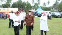 Pelaksanaan program Bunga Desa, di Desa Kebonrejo, Kecamatan Kalibaru, Rabu (21/9/2022). (Foto: Istimewa)