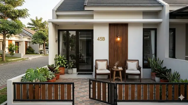 Inspirasi Teras Rumah Tipe 45 dengan Desain Sederhana Tapi Elegan