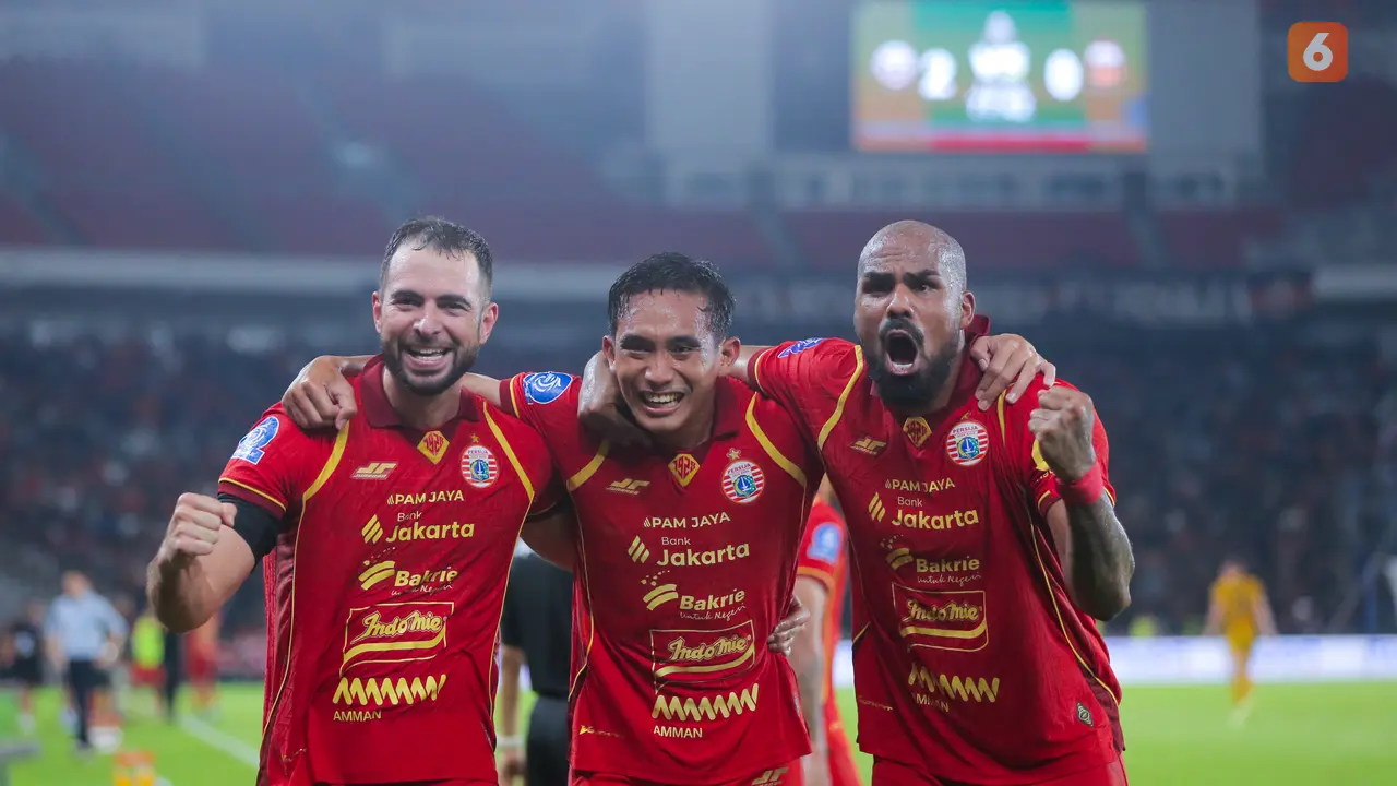 Foto: Persija Meledak-ledak Hancurkan Bhayangkara FC 3 Gol Tanpa Balas, Persaingan di Papan Atas BRI Super League Makin Panas