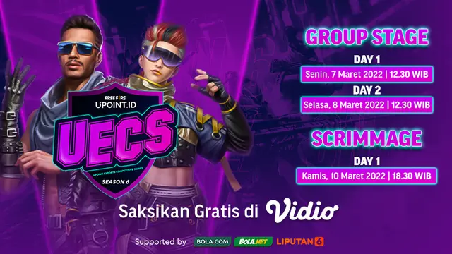 Link Live Streaming UECS Series Season 6 di Vidio Pekan Ini