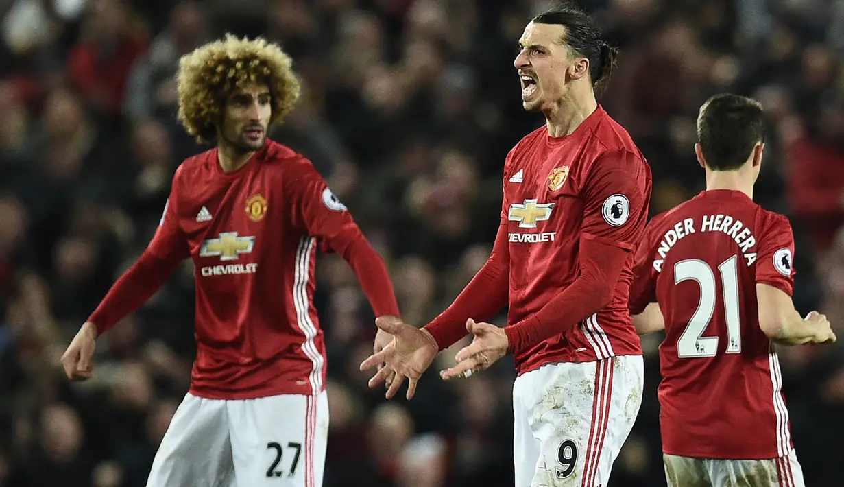 1. Zlatan Ibrahimovic (Manchester United) - 14 Gol. (AFP/Oli Scarff)