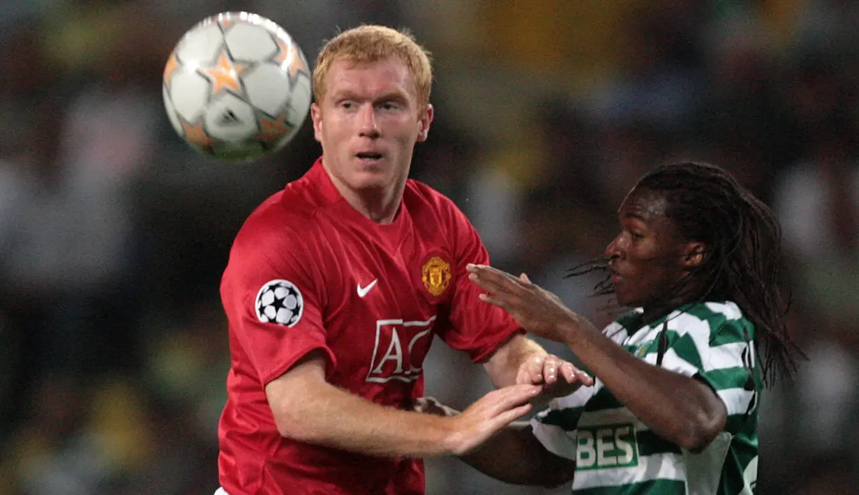 Paul Scholes. Gelandang yang total 20 musim memperkuat Manchester United mulai 1993/1994 hingga 2012/2013 ini tercatat 183 kali bermain bersama Cristiano Ronaldo. Bersama Setan Merah ia mengoleksi total 718 penampilan dengan torehan 155 gol dan 74 assist. (Foto: AFP/Nicolas Asfouri)
