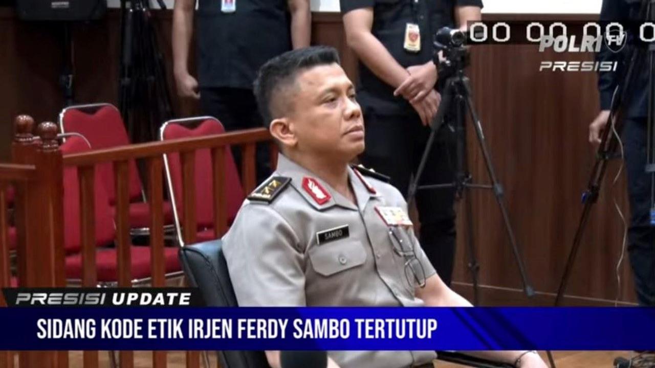 Irjen Ferdy Sambo Jalani sidang kode etik Polri