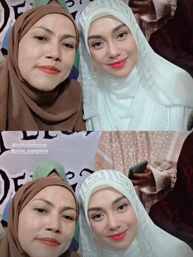 8 Potret Celine Evangelista Pakai Gamis Putih saat Jadi Bintang Tamu di Kajian Bali Muslim Festival, Angggun dan Memukau
