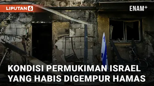 VIDEO: Luluh Lantak Digempur Hamas Palestina, Begini Kondisi Permukiman Israel di Dekat Gaza