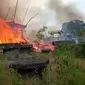 Rumah adat Kabupaten Sumba Barat Daya, Nusa Tenggara Timur (NTT) ludes terbakar api. (Foto Istimewah)