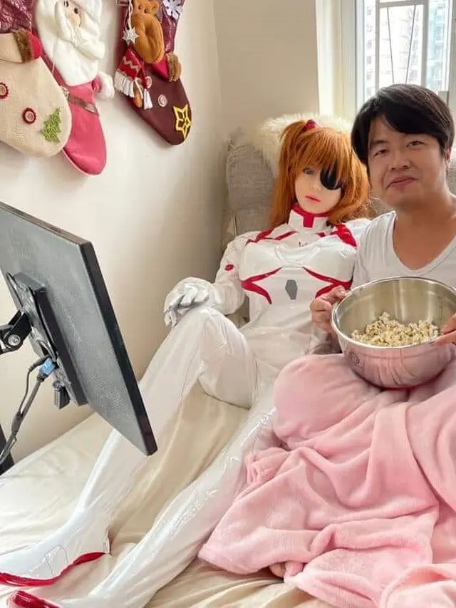 Xie Tianrong bersama Mochi
